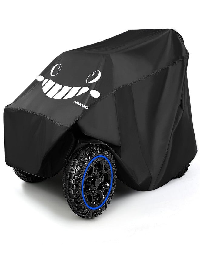 ANPABO Kids Ride On Toy Car Cover with Pattern, Universal Fit, All Weather Waterproof Snowproof Windproof UV Protection, 2X Heavier Oxford, Cover for Power Wheels Jeep Truck, Black - Image 1